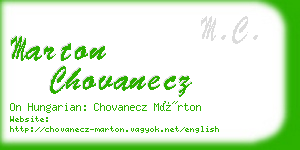 marton chovanecz business card